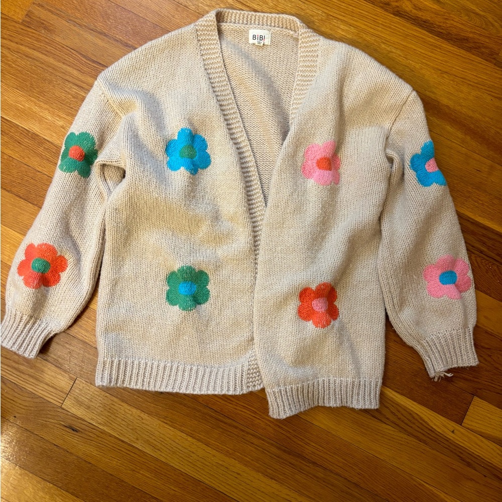 Bibi flower cardigan